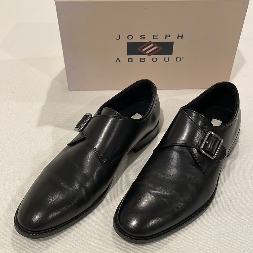 Joseph Abboud Men 9M Dixon Black Monk Strap Shoe